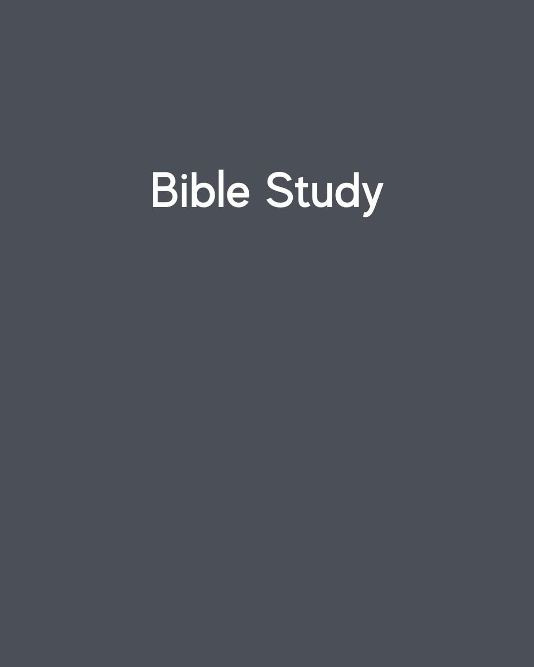 Bible Study